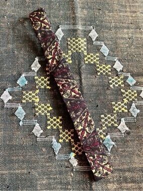 VTG Mint Condition 1960s Batik Tie 100% cotton Square End Tie